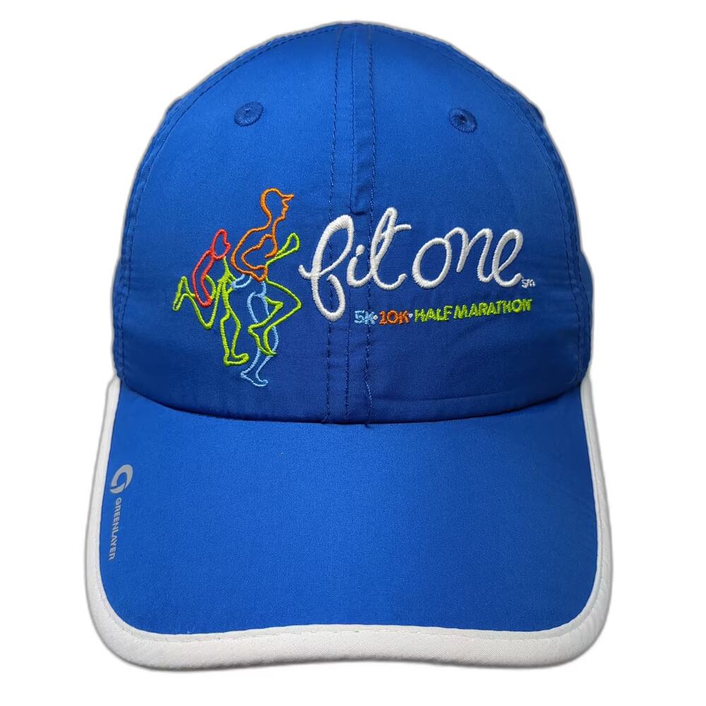 Greenlayer Fit One Half Marathon In Training Blue Baseball Cap Hat OS Strapback